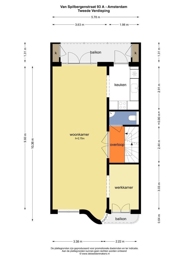 Van Spilbergenstraat 93 A, Amsterdam plattegrond-0