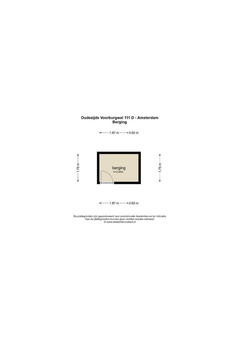 Oudezijds Voorburgwal 111 D, Amsterdam plattegrond-1