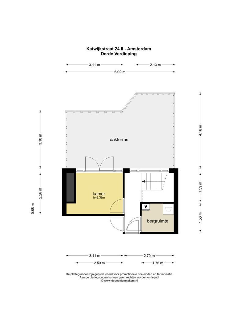 Katwijkstraat 24 2, Amsterdam plattegrond-1