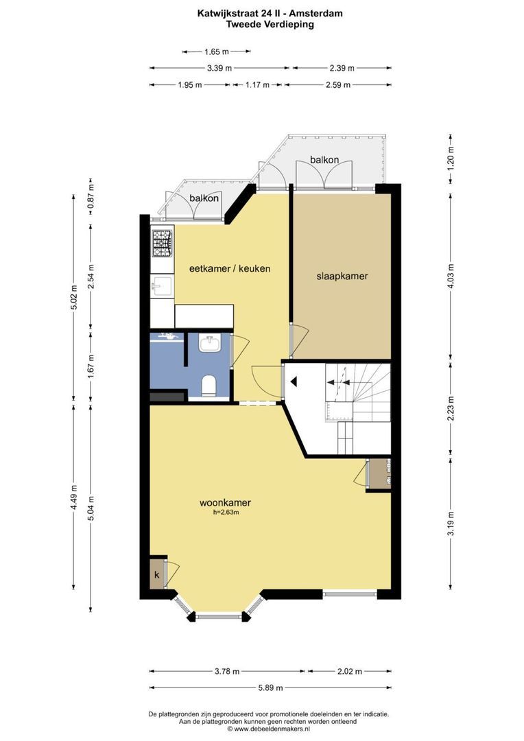 Katwijkstraat 24 2, Amsterdam plattegrond-0