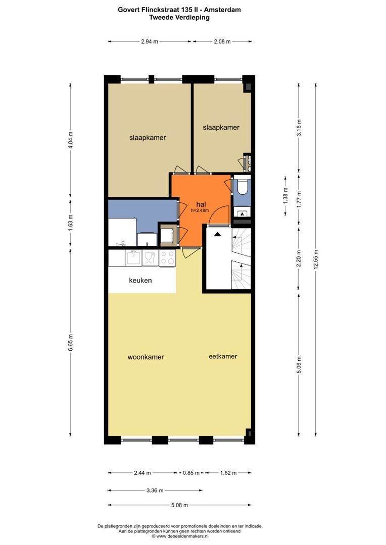 Govert Flinckstraat 135 2, Amsterdam plattegrond-0