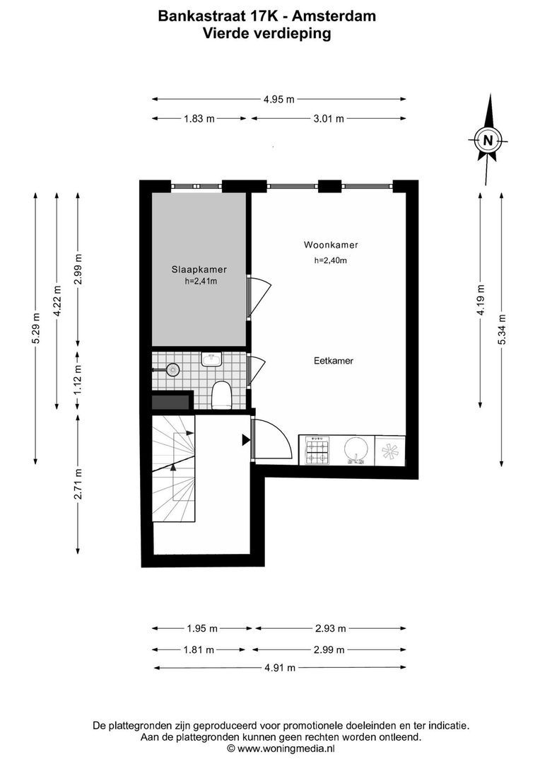 Bankastraat 17 K, Amsterdam plattegrond-1