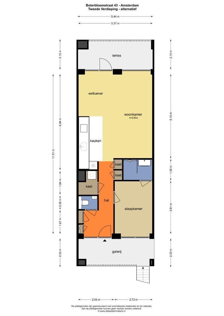 Boterbloemstraat 43, Amsterdam plattegrond-1