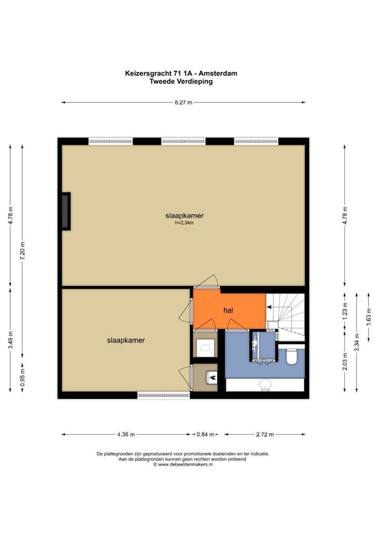 Keizersgracht 71 1A, Amsterdam plattegrond-1