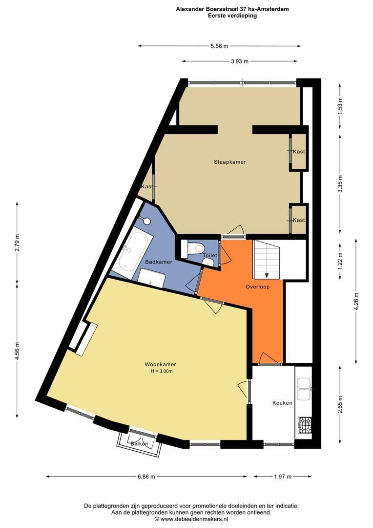 Alexander Boersstraat 37 H, Amsterdam plattegrond-2