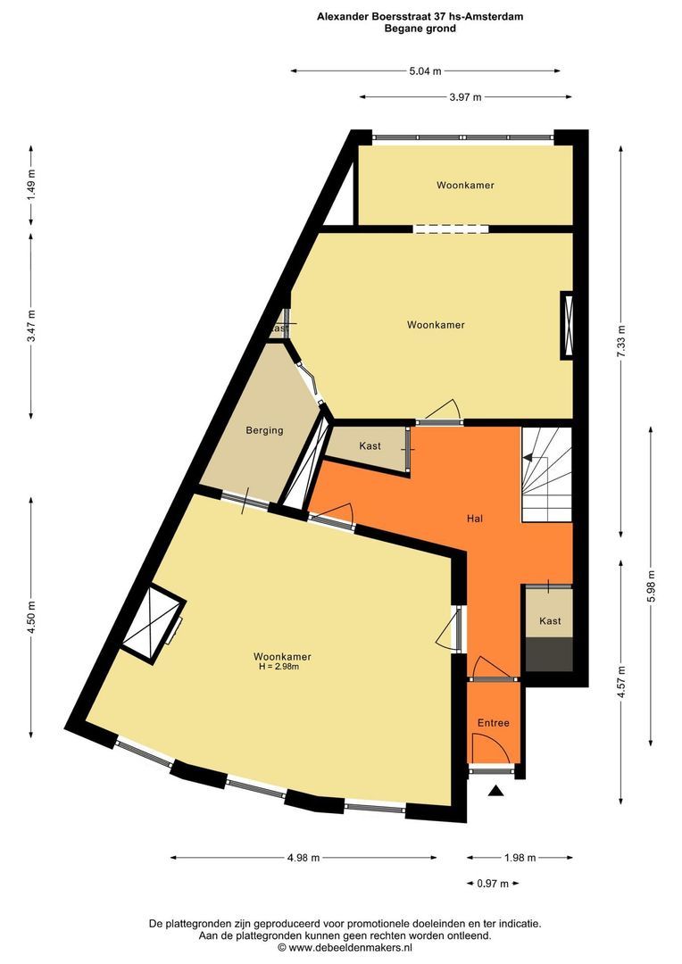 Alexander Boersstraat 37 H, Amsterdam plattegrond-1