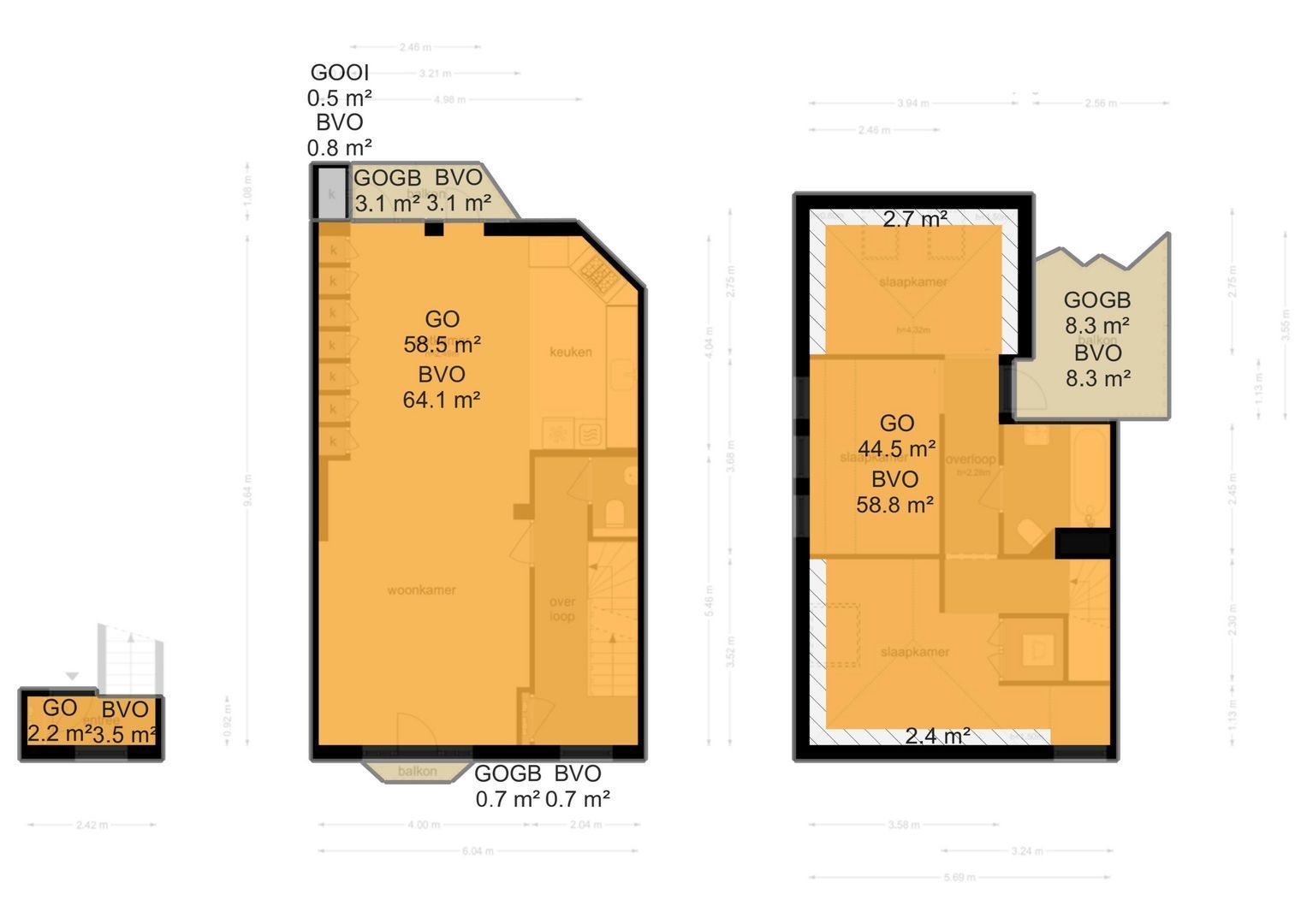 Van Rappardstraat 14 D, Amsterdam plattegrond-2