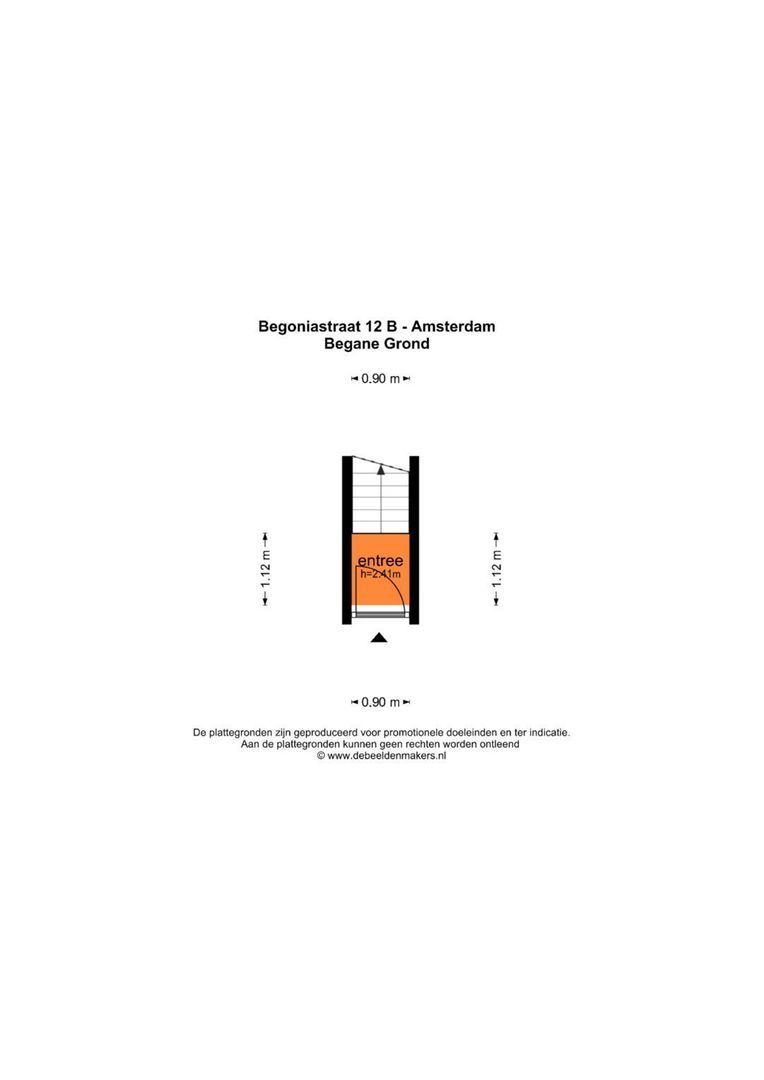 Begoniastraat 12 B, Amsterdam plattegrond-2