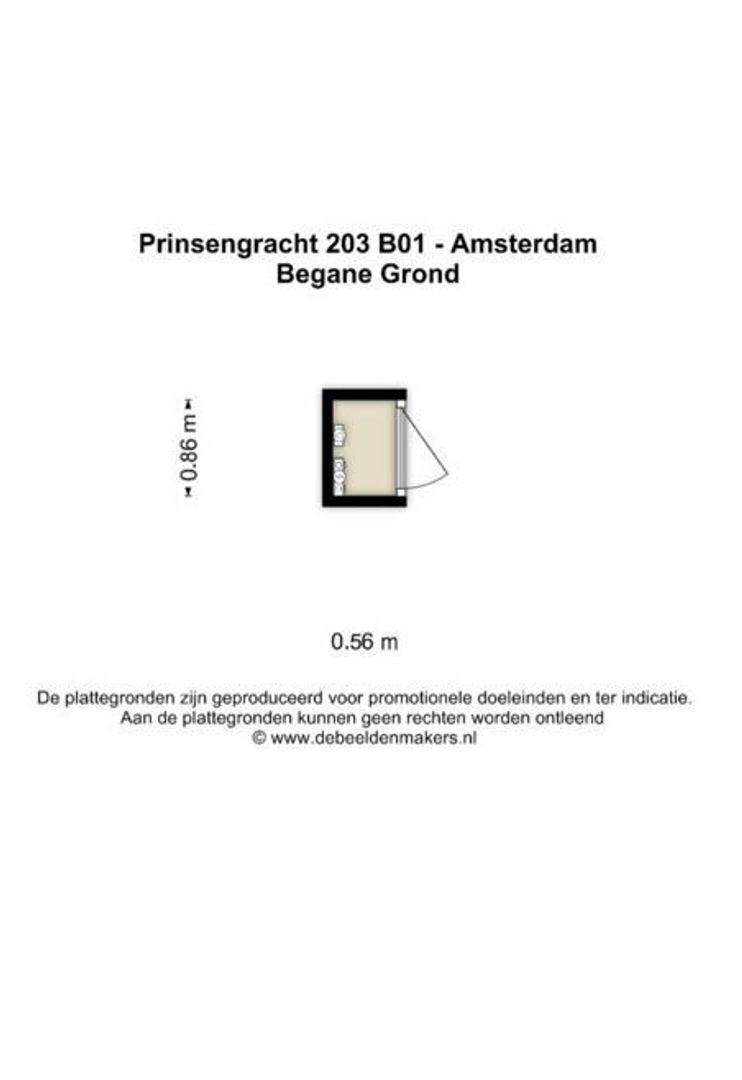 Prinsengracht 203 B 1, Amsterdam plattegrond-3