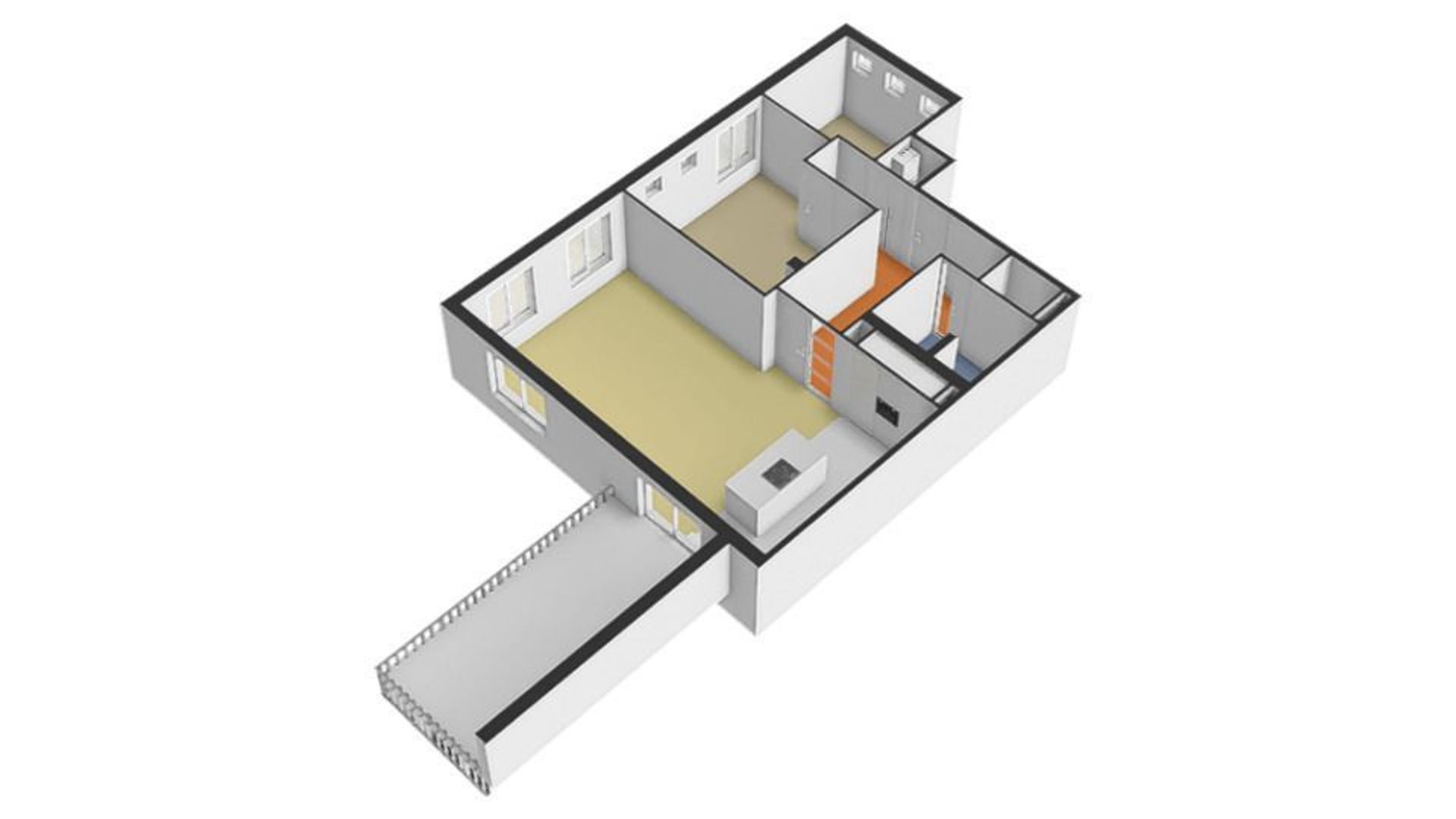 Prinsengracht 203 B 1, Amsterdam plattegrond-1