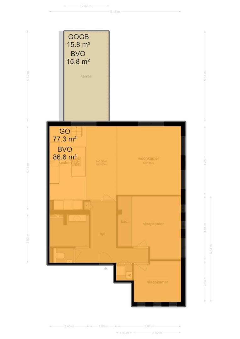 Prinsengracht 203 B 1, Amsterdam plattegrond-4