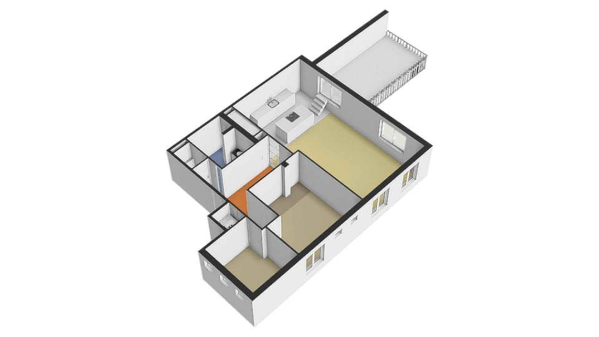 Prinsengracht 203 B 1, Amsterdam plattegrond-2