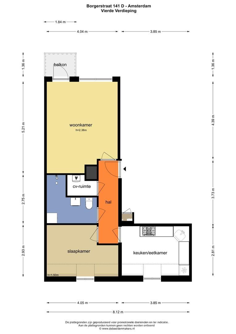 Borgerstraat 141 D, Amsterdam plattegrond-0