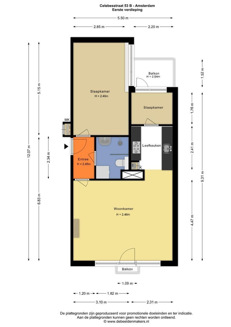 Celebesstraat 53 B, Amsterdam plattegrond-1