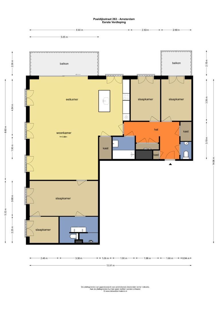 Poeldijkstraat 263, Amsterdam plattegrond-0
