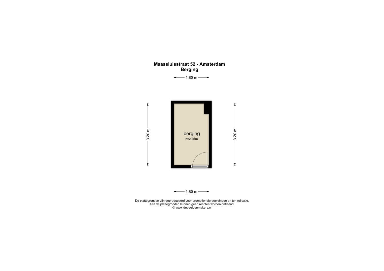 Maassluisstraat 52, Amsterdam plattegrond-2