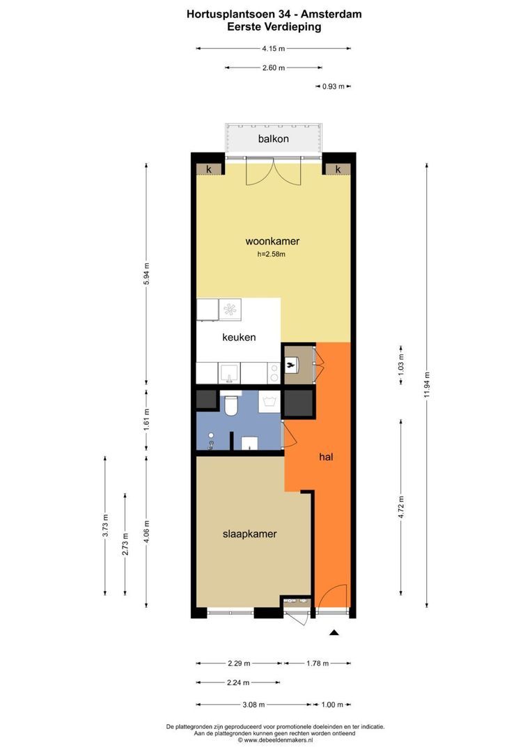 Hortusplantsoen 34, Amsterdam plattegrond-0