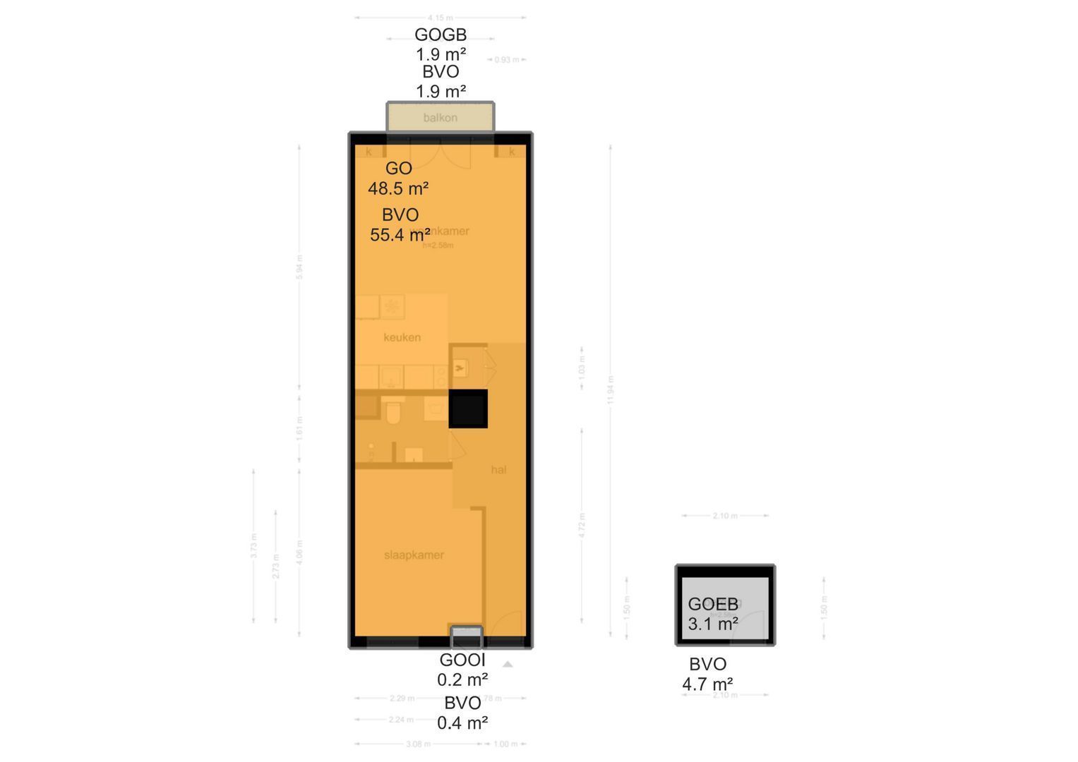 Hortusplantsoen 34, Amsterdam plattegrond-2