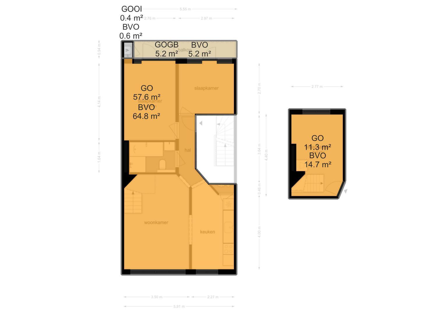 Admiraal De Ruijterweg 480 3, Amsterdam plattegrond-5