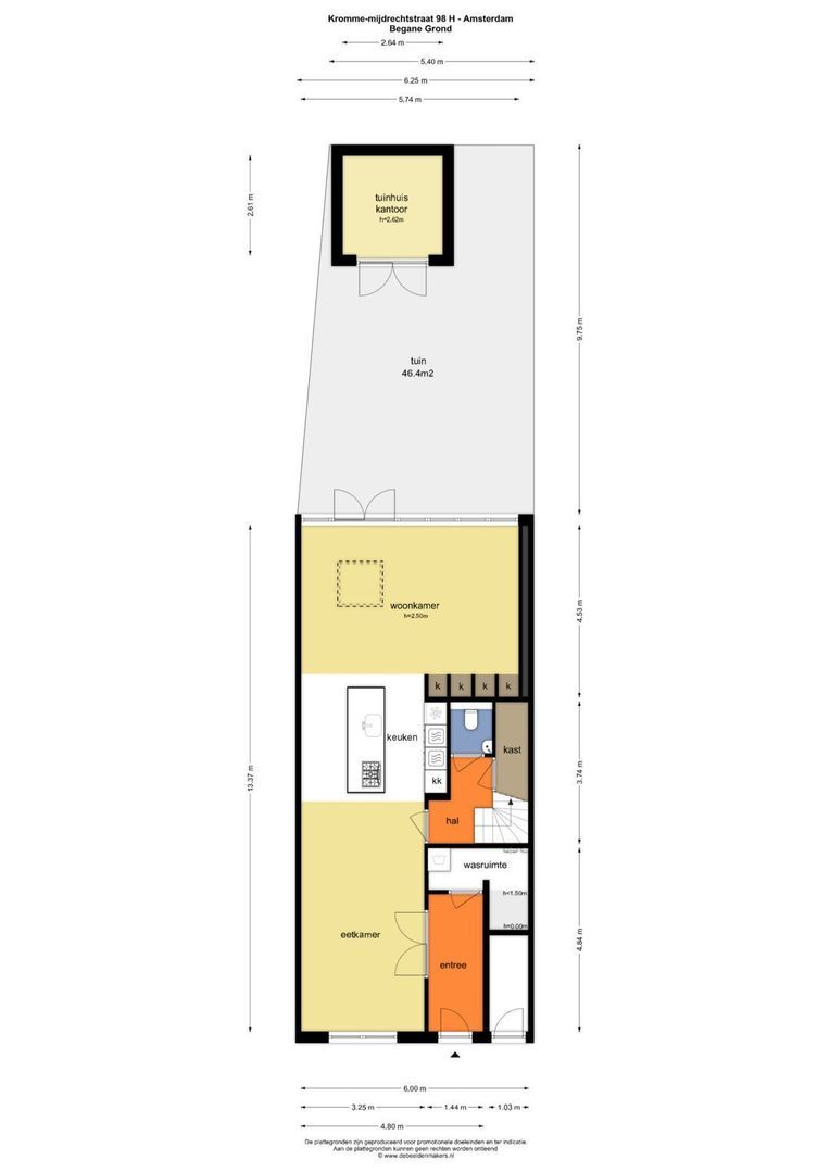 Kromme-Mijdrechtstraat 98 H, Amsterdam plattegrond-0