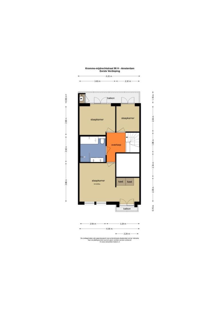 Kromme-Mijdrechtstraat 98 H, Amsterdam plattegrond-3