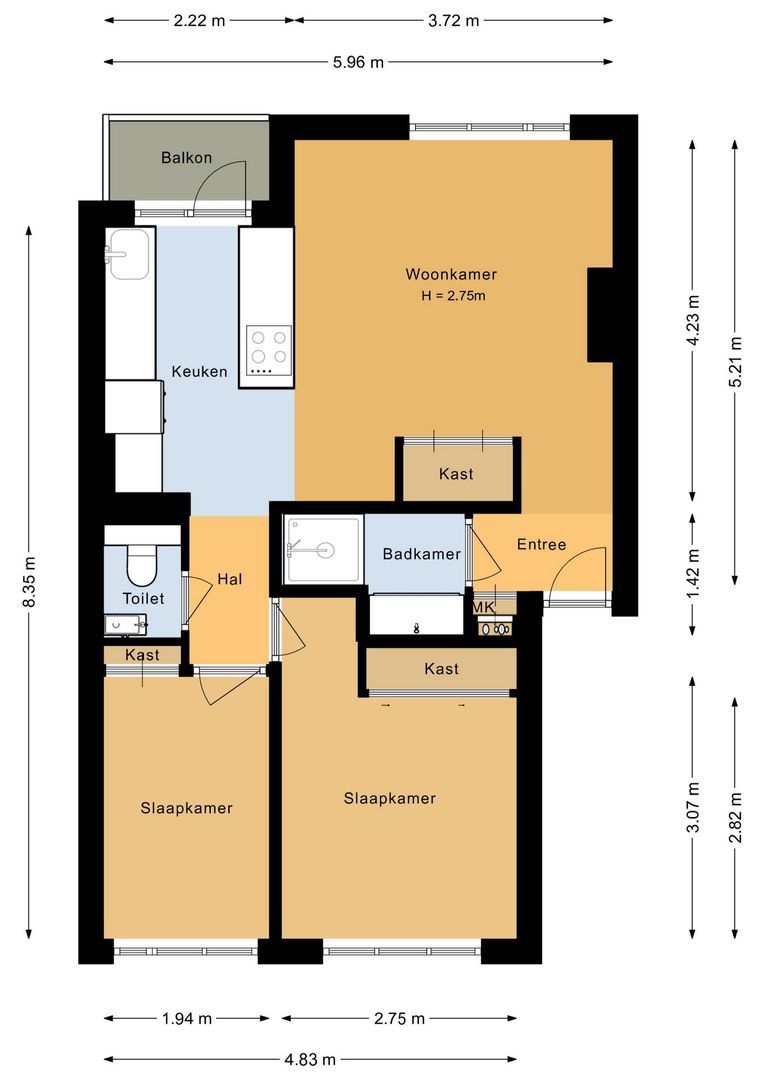 Javastraat 184 3, Amsterdam plattegrond-0