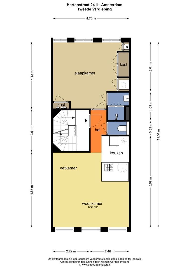 Hartenstraat 24 2, Amsterdam plattegrond-0