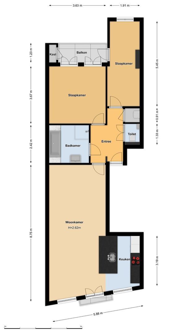 Nassaukade 318 3, Amsterdam plattegrond-0
