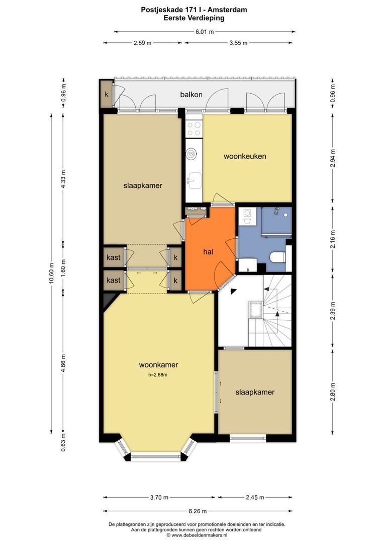 Postjeskade 171 1, Amsterdam plattegrond-0