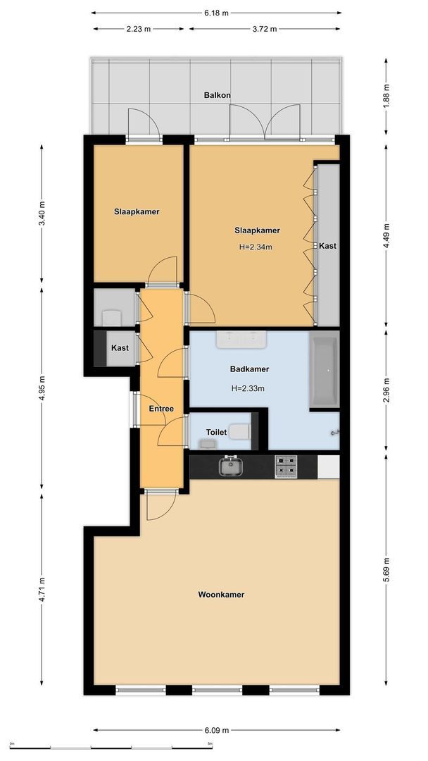Eerste Jan van der Heijdenstraat 36 C, Amsterdam plattegrond-0