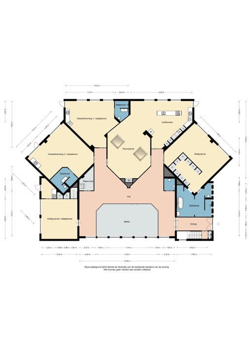 Brede Hoolstraat 13, Reijmerstok plattegrond-