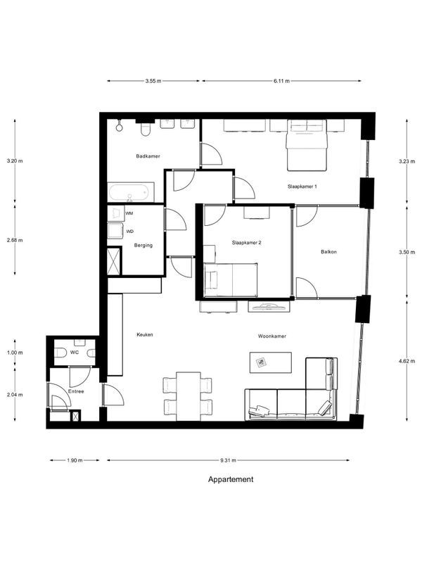 Piusplein 2820 Floorplan Blur 1