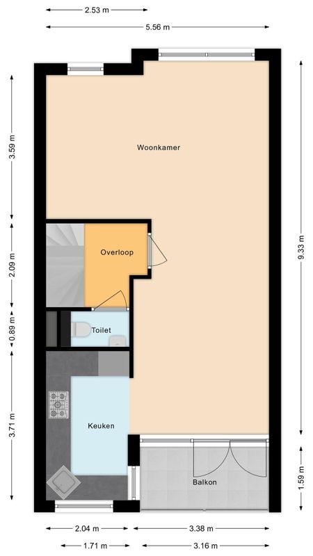 Marga Klompelaan 119 Floorplan Blur 1