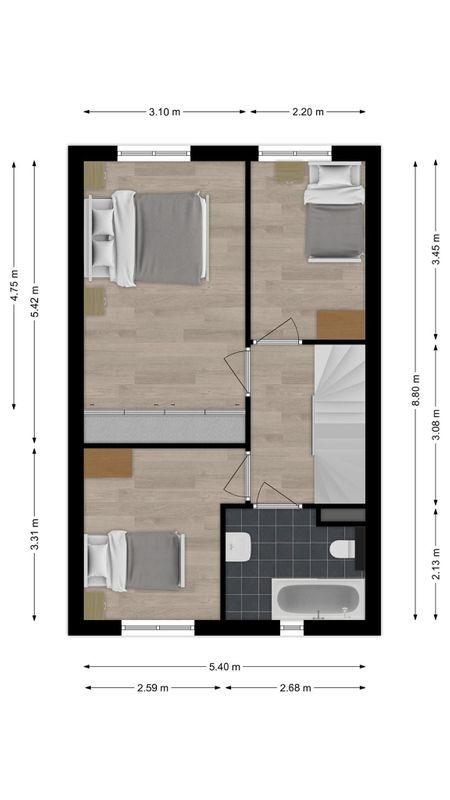 Beethovenlaan 192-a Floorplan Blur 1