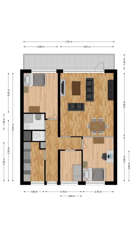 Postelse Hoeflaan 258 Floorplan Blur 0