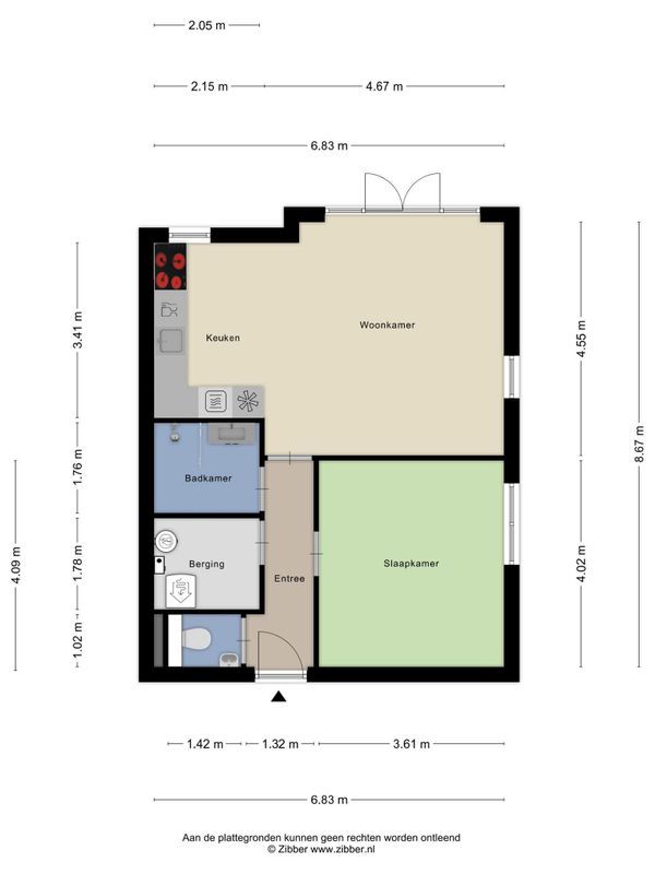 Nieuwstraat 3-D Floorplan Blur 1