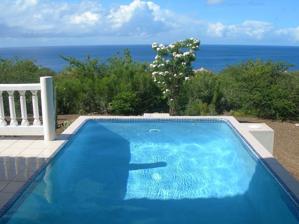 Coral Estate Curacao Villa te koop met zeezicht en zwembad, perfect verhuurobject Photo}