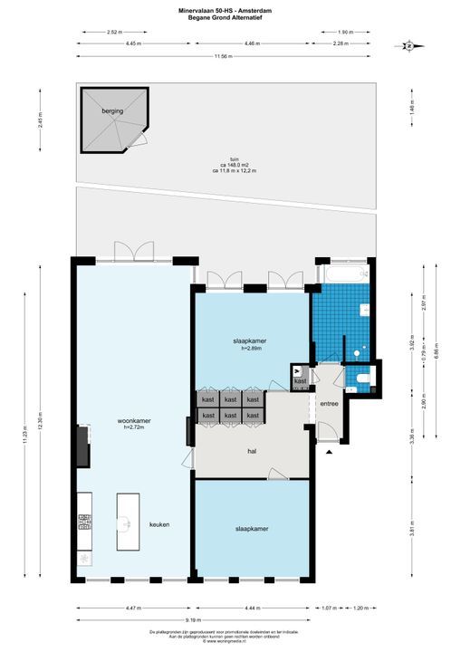 Minervalaan 50 HS, Benedenwoning in Amsterdam Plattegronden-0