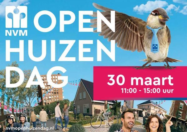 NVM Open Huizen Dag - ZATERDAG 30 MAART A.S. VAN 11.00 - 15.00 UUR