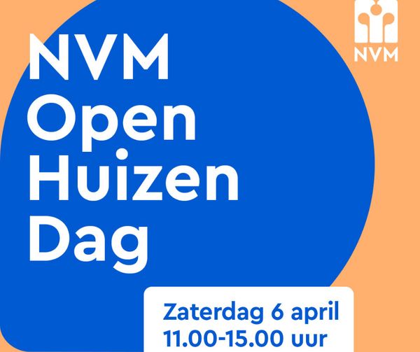NVM Open Huizen Dag zaterdag 6 april a.s. van 11.00 - 15.00 uur