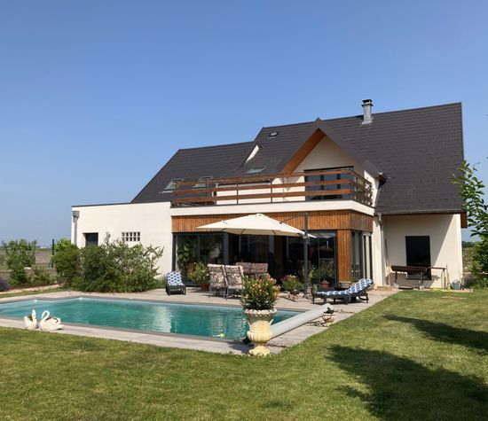 Recent gebouwde villa in de Elzas, Oberhergheim (Colmar)