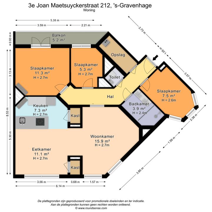3e Joan Maetsuyckerstraat 212, 'S-Gravenhage plattegrond-22