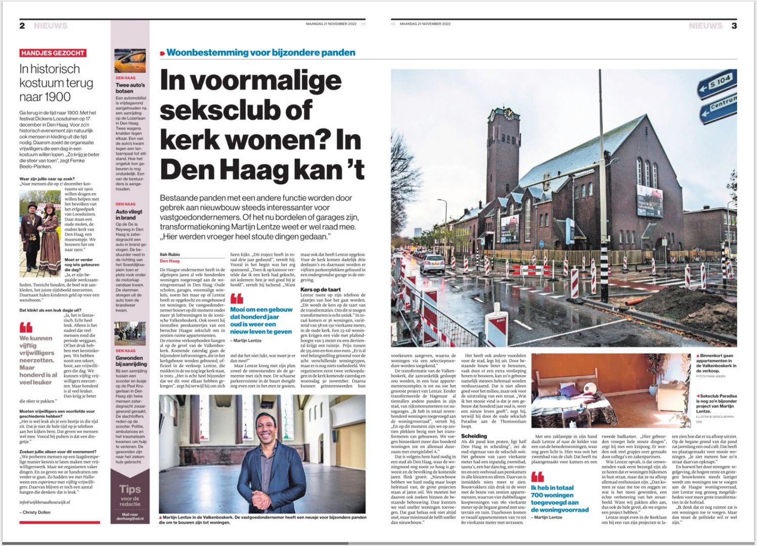In voormalige seksclub of kerk wonen? In Den Haag kan het | Het Algemeen Dagblad