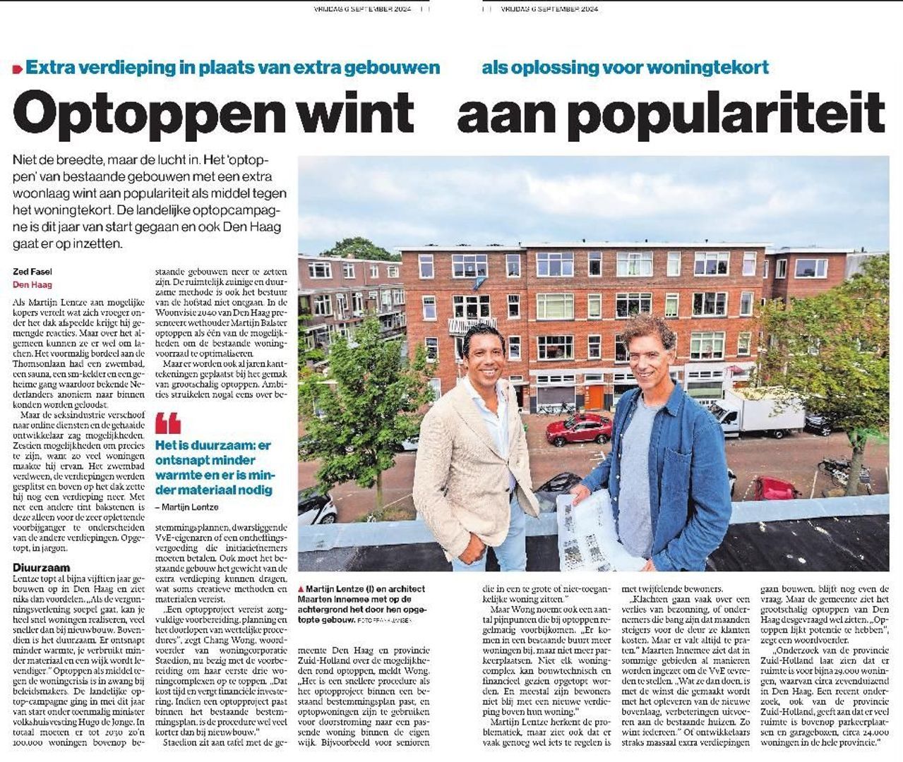 Optoppen wint aan populariteit | Algemeen Dagblad, 6 September 2024