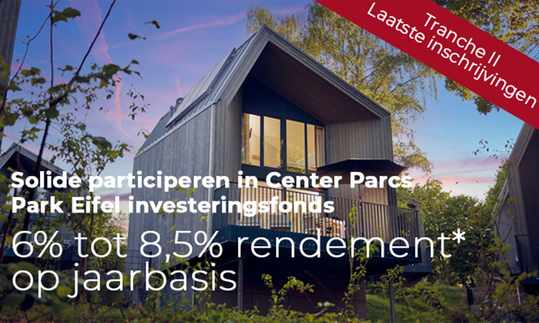 Aantrekkelijke investeringskans Center Parcs Park Eifel!