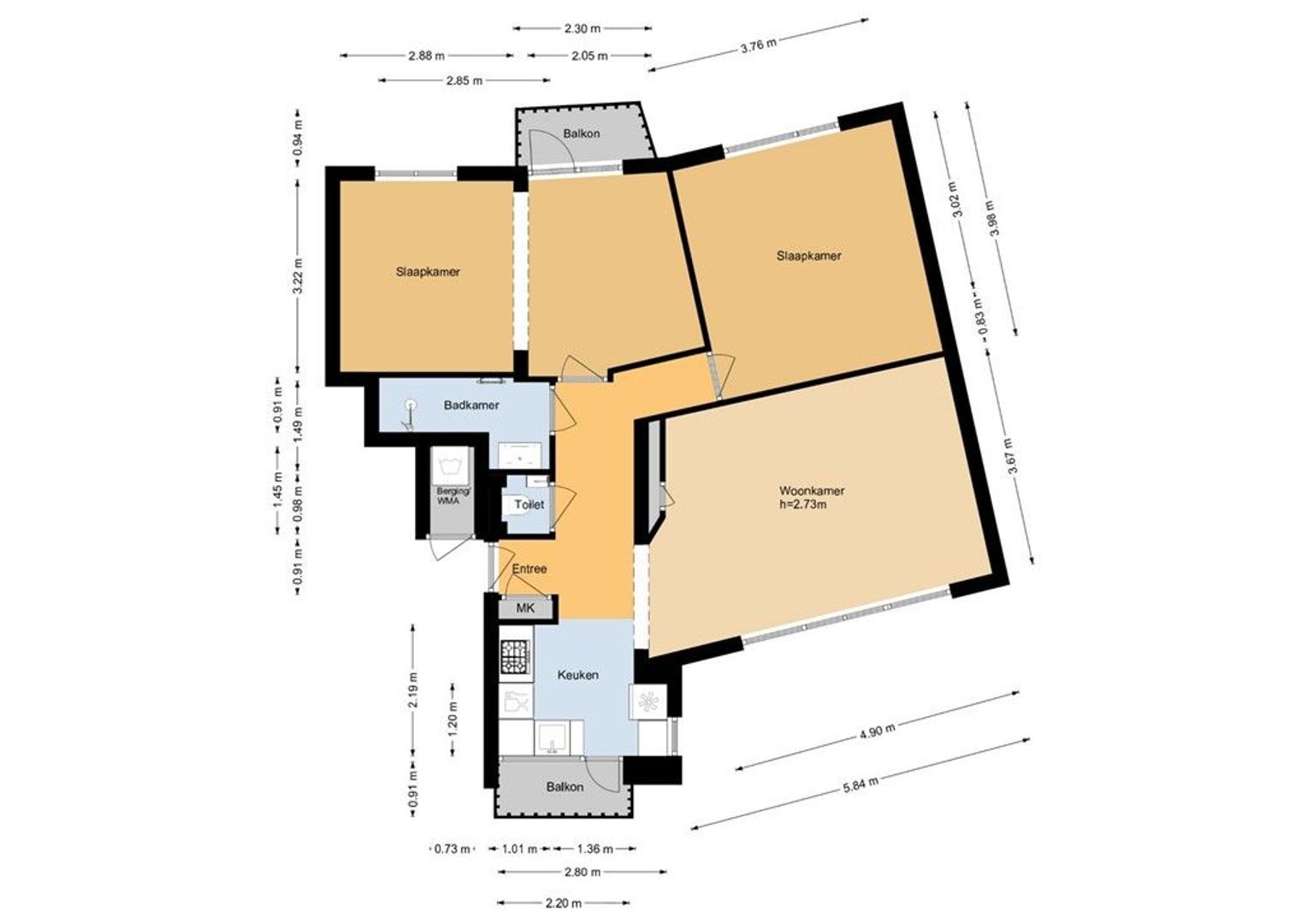 Goudsesingel 217 C, Rotterdam plattegrond-32