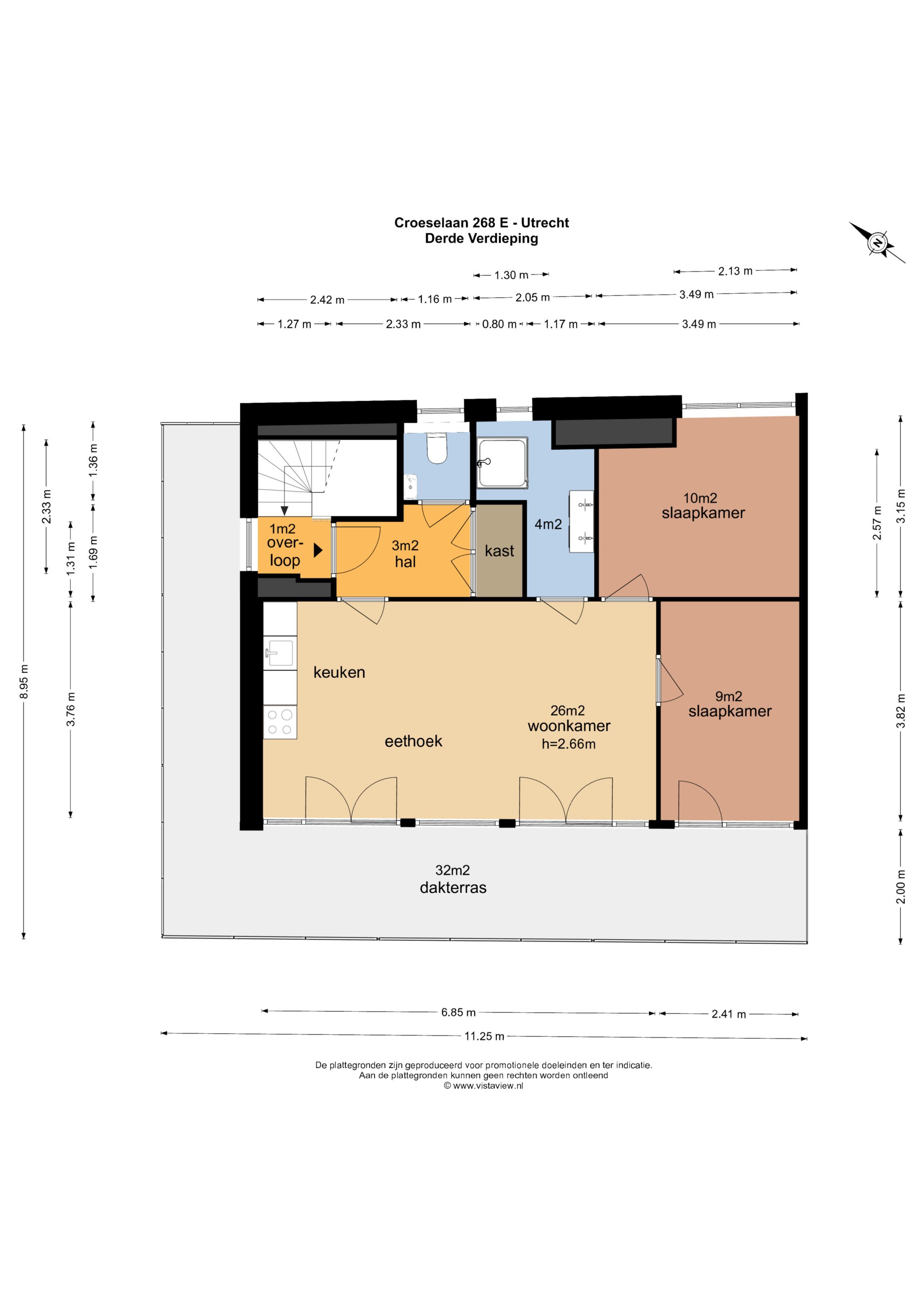 Croeselaan 268 E, Utrecht plattegrond-0