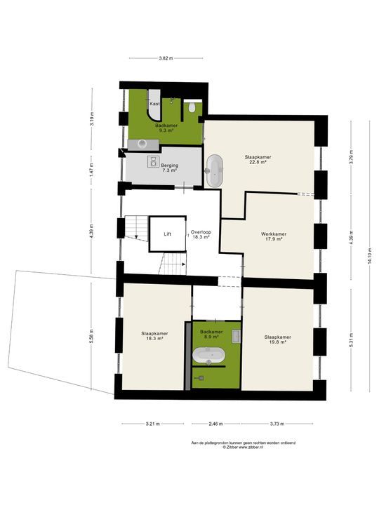 Zwartbroekstraat 1 A, Roermond plattegrond-