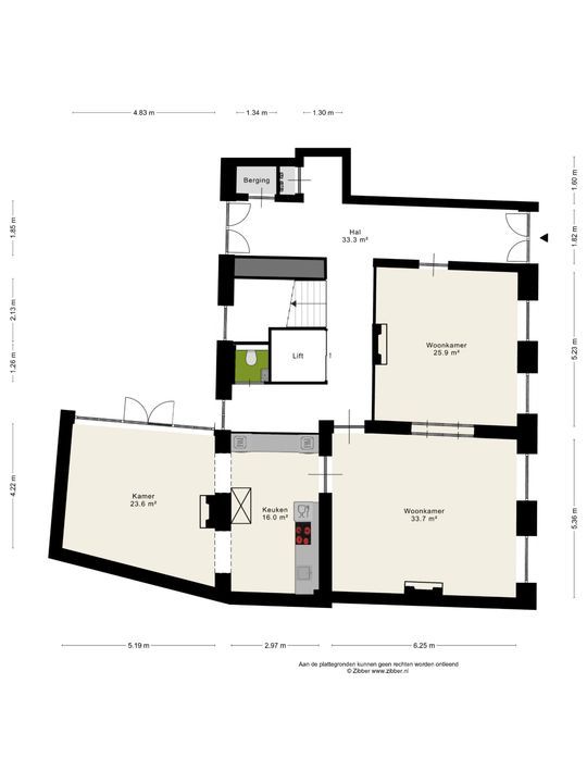 Zwartbroekstraat 1 A, Roermond plattegrond-